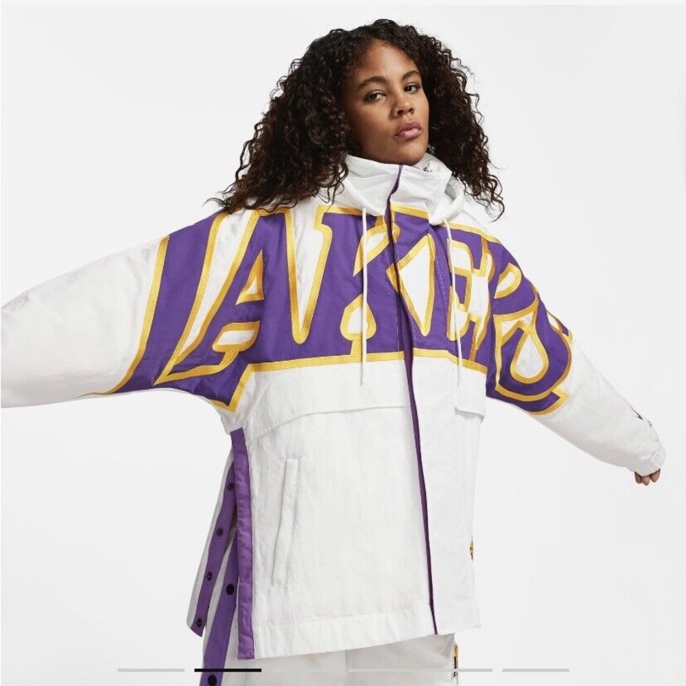 Brand new NWT Nike x Ambush NBA Los Angeles LA Lakers Hooded Jacket White Purple
